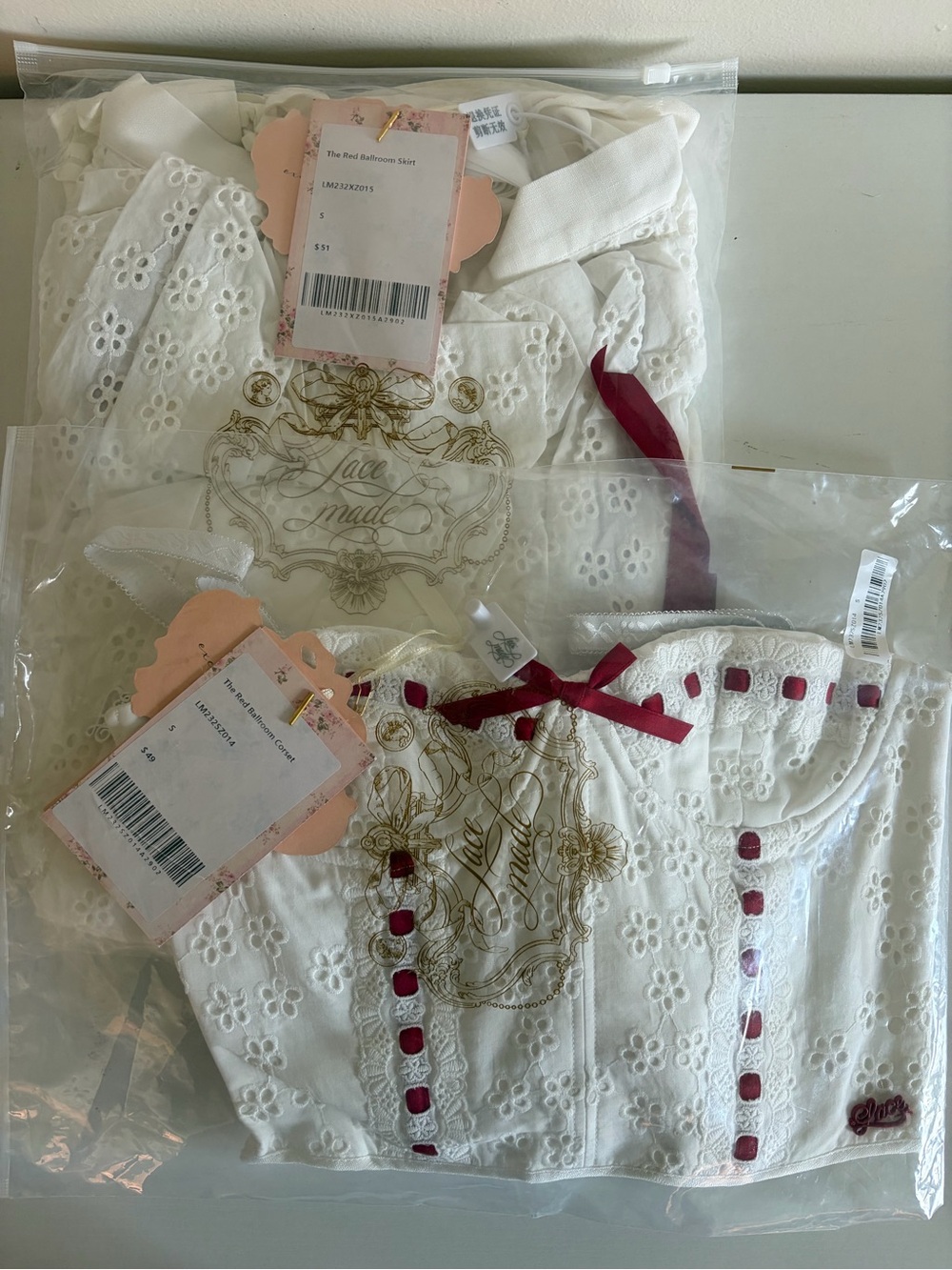NEW LaceMade Red Ballroom Set - Picture 11 of 13